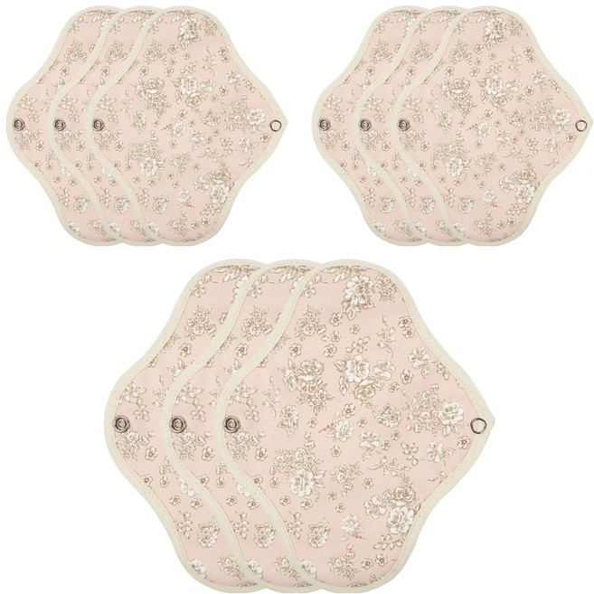 위즐리 면생리대 핑크플라워, 소형, 1개입, 9개