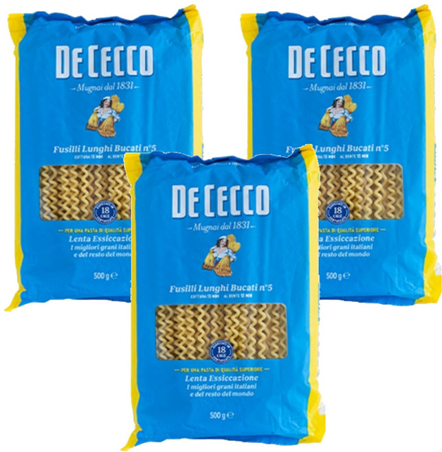 데체코 푸질리 룽기 부가티, 3개, 500g