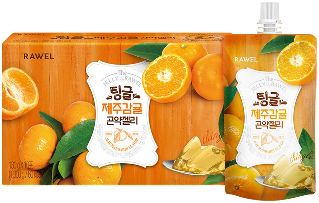 팅글 곤약젤리 제주감귤맛, 130g, 10개