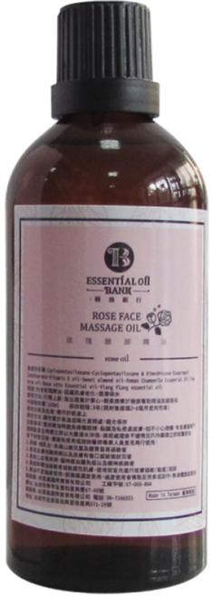 ESSENTIAL OIL BANK 精油銀行 玫瑰臉部按摩精油 100ml, 1瓶