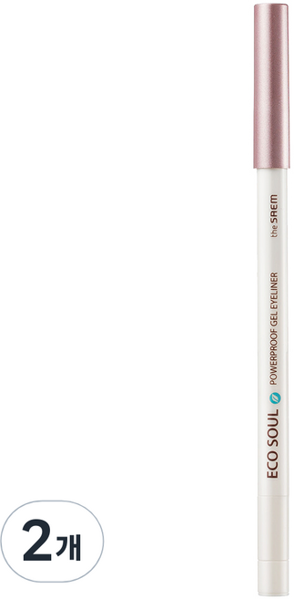 더샘 에코 소울 파워프루프 젤 아이라이너, 14 반짝이는 핑크베이지, 2개