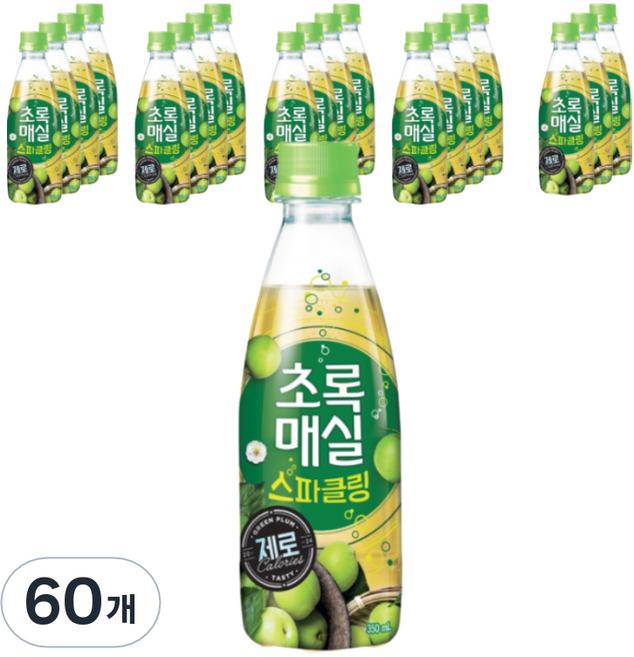 초록매실 스파클링 제로, 350ml, 60개