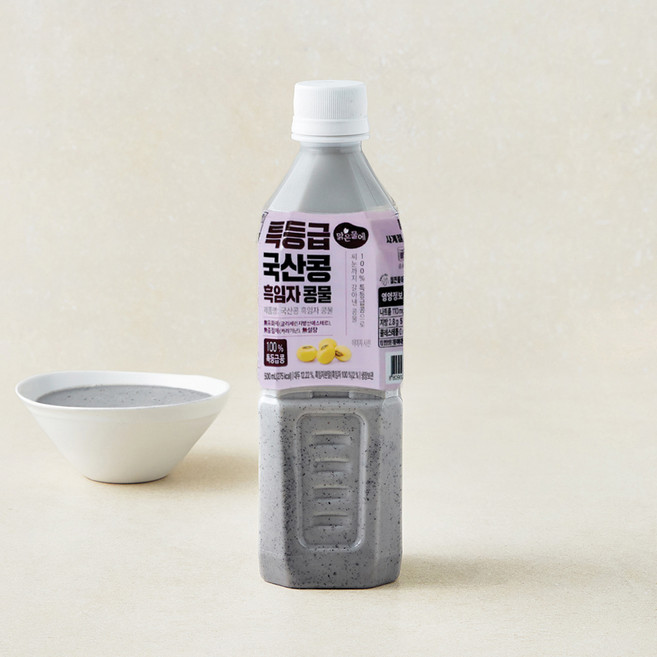 맑은물에 특등급 국산콩 흑임자 콩물, 500ml, 1개