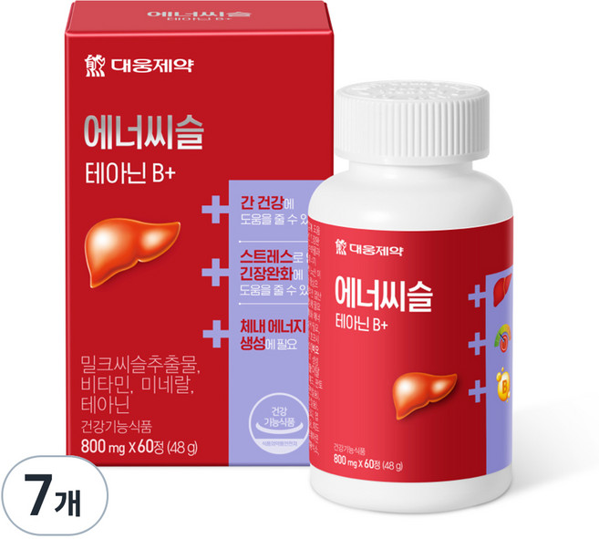 대웅제약 에너씨슬 테아닌 B+ 48g, 60정, 7개