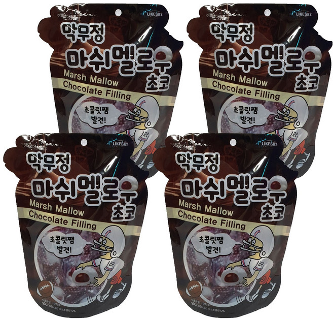 하늘처럼 막무정 마시멜로우 초코, 90g, 4개
