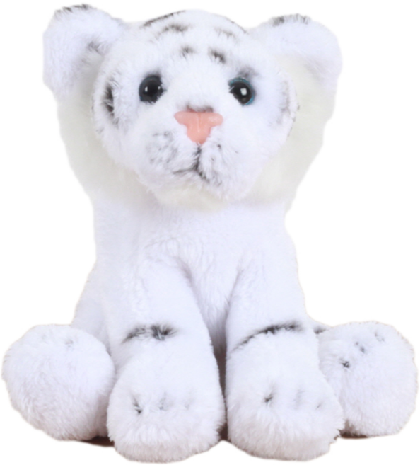 밍글러 애니멀컵스 백호 봉제인형, 13cm, 혼합색상, 1개