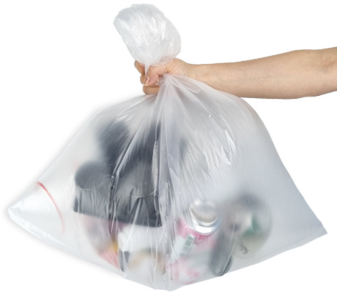 월드크린 분리수거 평판 비닐봉투 투명, 50L, 100개