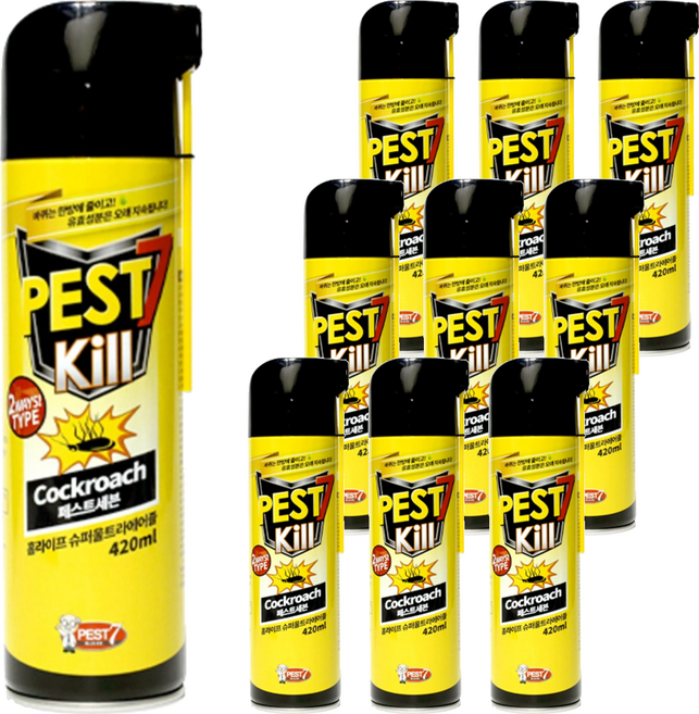 페스트세븐 킬 에어로졸, 420ml, 10개