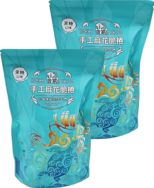 小琉球合家 手工麻花脆捲 黑糖口味, 190g, 2包