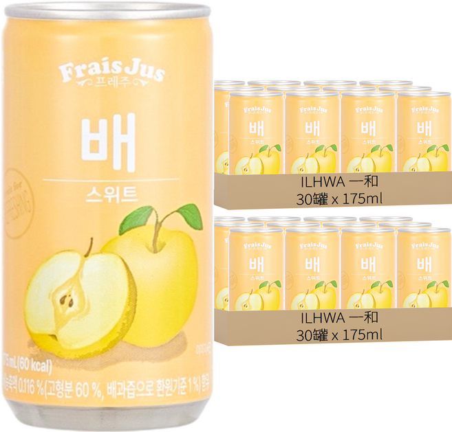 ILHWA 一和 水梨汁, 60罐, 175ml