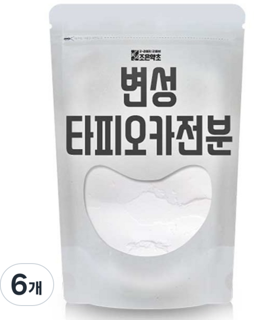 조은약초 변성 타피오카 전분가루, 600g, 6개