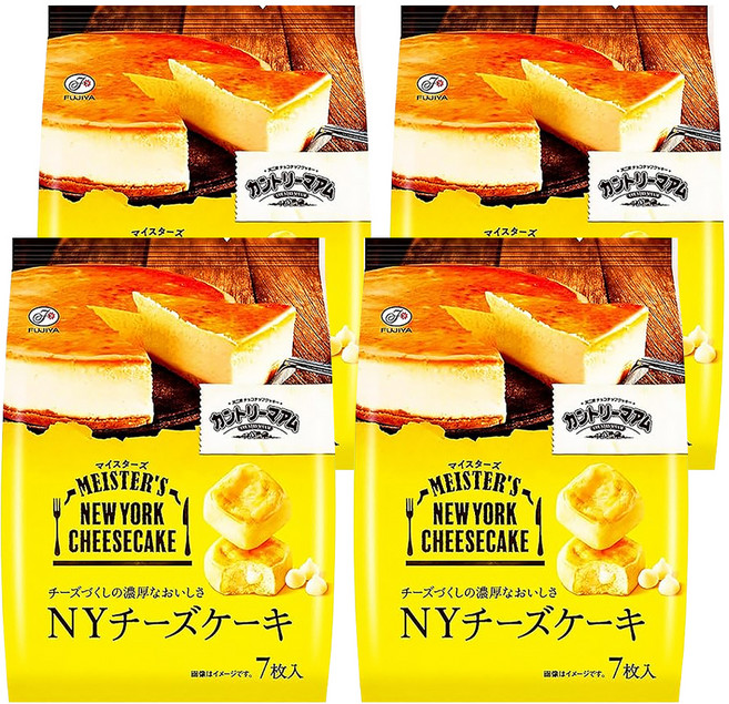 FUJIYA 不二家 職人紐約起司蛋糕 口感綿密紮實 7個入, 67.2g, 4袋