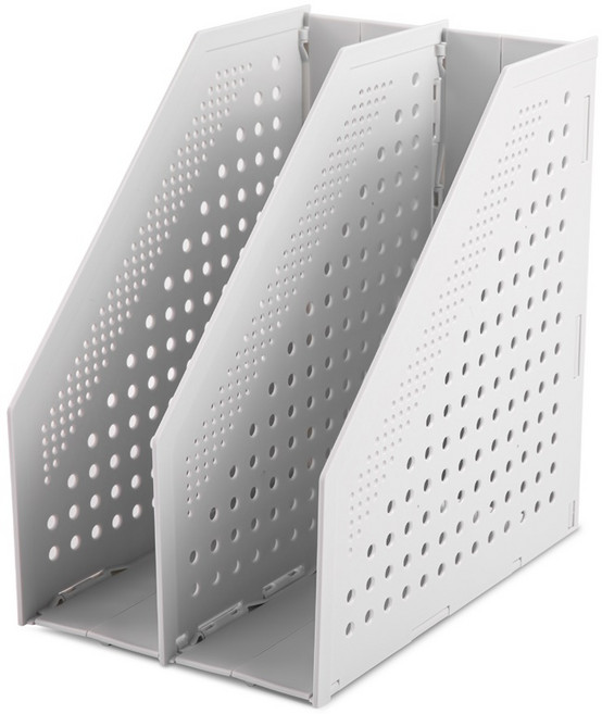 델리 2단 폴딩식 데스크 파일 꽂이, 그레이