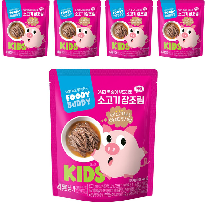 푸디버디 소고기 장조림, 100g, 5개