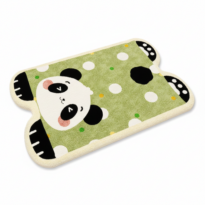 인아트 귀여운 동물 발매트, 스마일 팬더