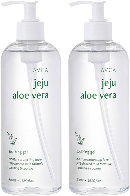 아브카 제주 알로에 베라 수딩 젤, 500ml, 2개