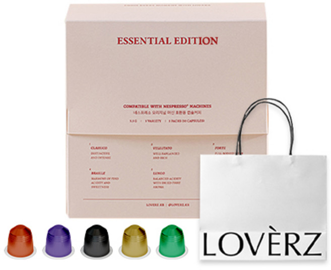 카피탈리 네스프레소 전용 캡슐커피 베스트셀러 셀렉션 5.5g x 5종 x 10p 세트 + 쇼핑백, 1세트