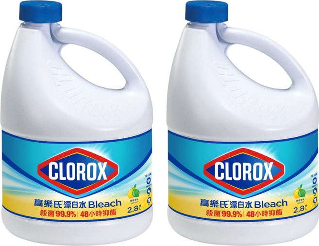 CLOROX 高樂氏 漂白水 檸檬香, 2.8L, 2桶