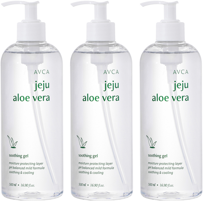 아브카 제주 알로에 베라 수딩 젤, 500ml, 3개