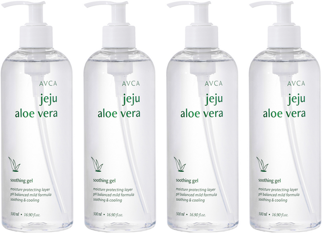 아브카 제주 알로에 베라 수딩 젤, 500ml, 4개