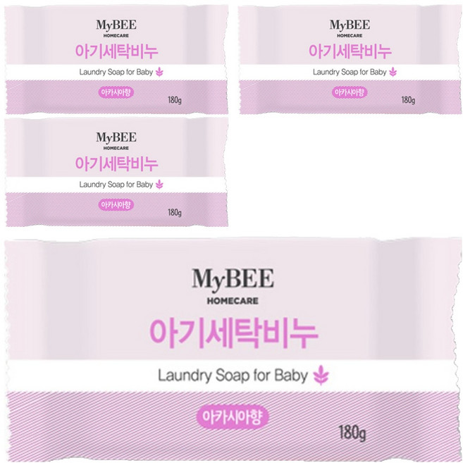 마이비 아기 세탁비누 아카시아향, 4개, 180g