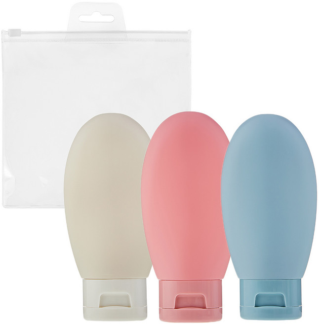 코멧 여행 휴대용 용기 60ml 3종 세트, 혼합색상, 1세트