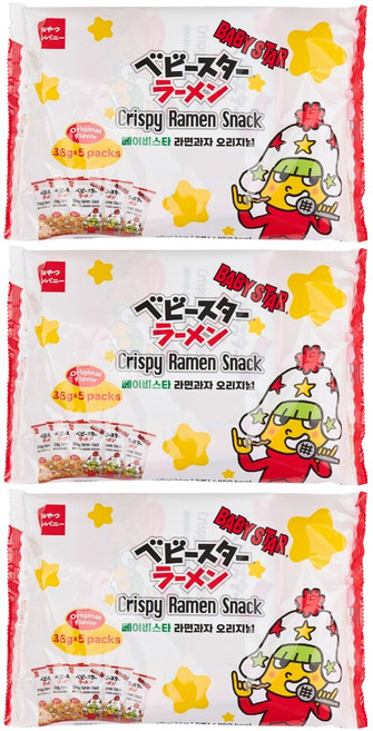 베이비스타 라면과자 오리지널 5p, 180g, 3개