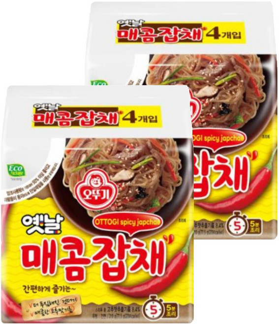 오뚜기 옛날매콤잡채 봉지 77.5g, 8개