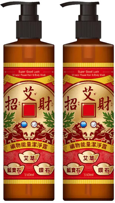 美吾髮 艾招財 礦物能量洗沐合一潔淨露, 330ml, 2瓶