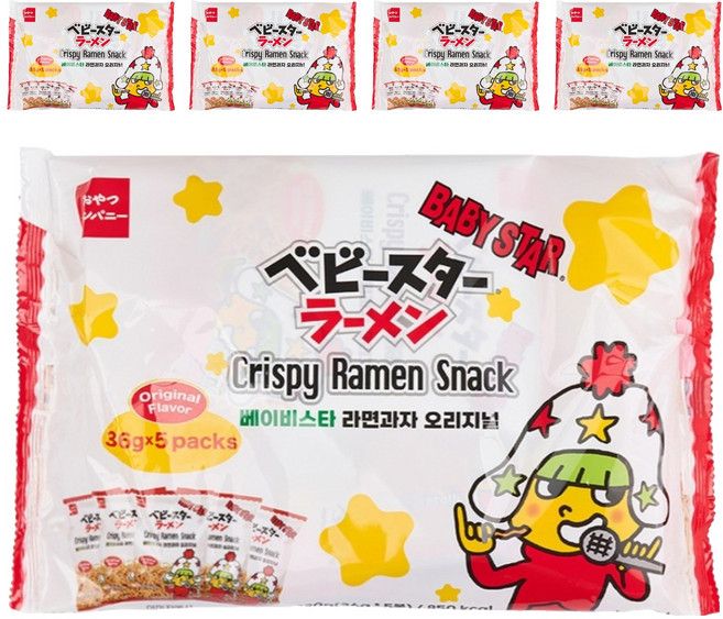 베이비스타 라면과자 오리지널 5p, 180g, 5개