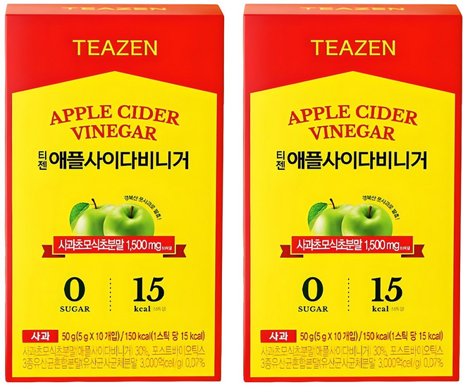 티젠 애플사이다 비니거, 50g, 2개