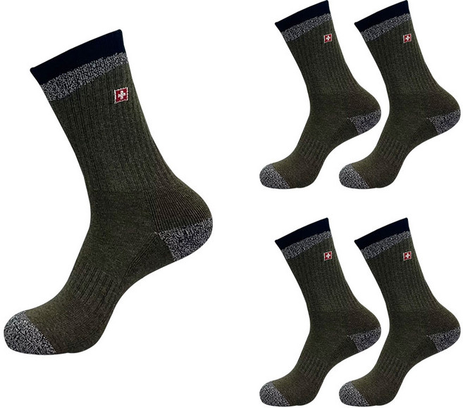 스위스밀리터리 남성용 장목 쿠션 양말 5켤레 세트 SM-N01