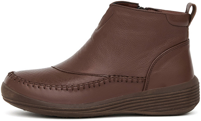 J SHOE 天然牛皮刷毛內裡勒芒短版踝靴 4cm