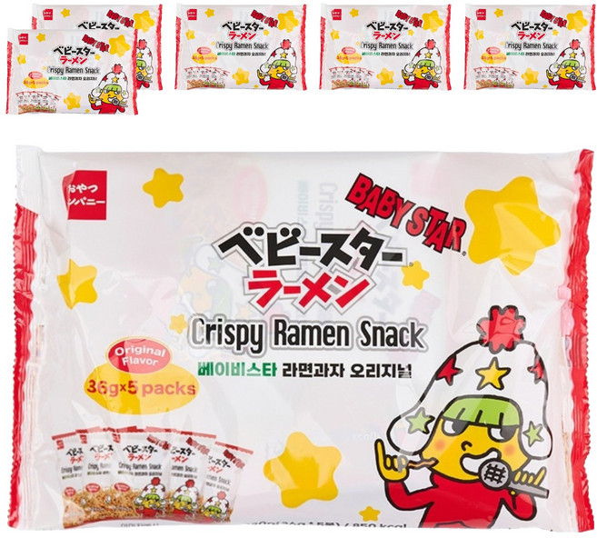 베이비스타 라면과자 오리지널 5p, 180g, 6개