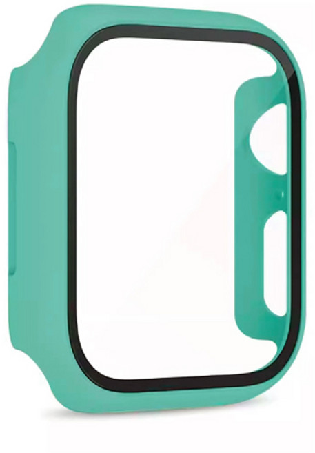 오펜트 애플워치 호환 풀커버 강화유리 액정보호형 케이스, 민트