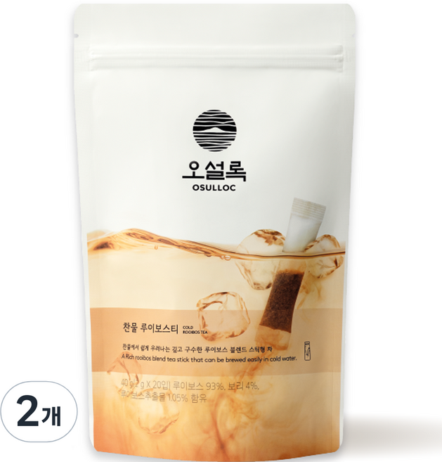 오설록 찬물 루이보스티, 2g, 20개입, 2개