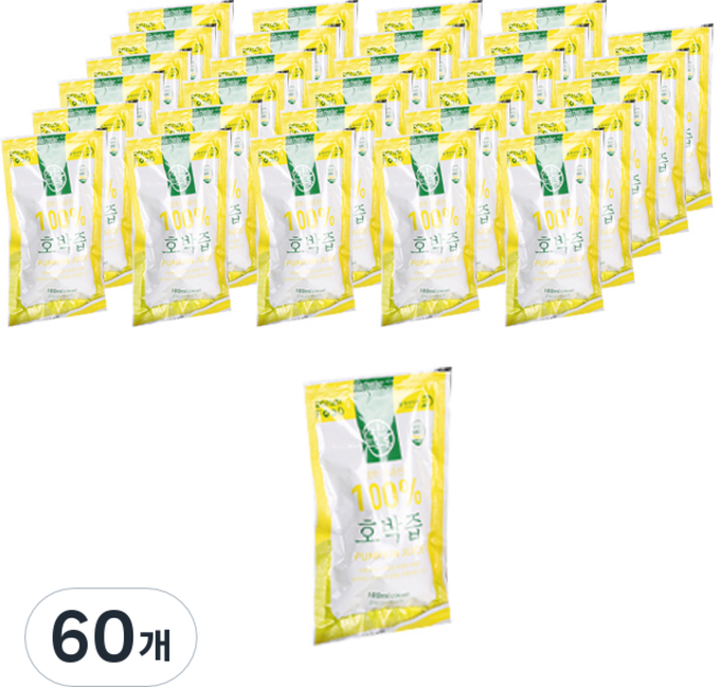 착한톡톡 100% 호박즙, 60개, 100ml