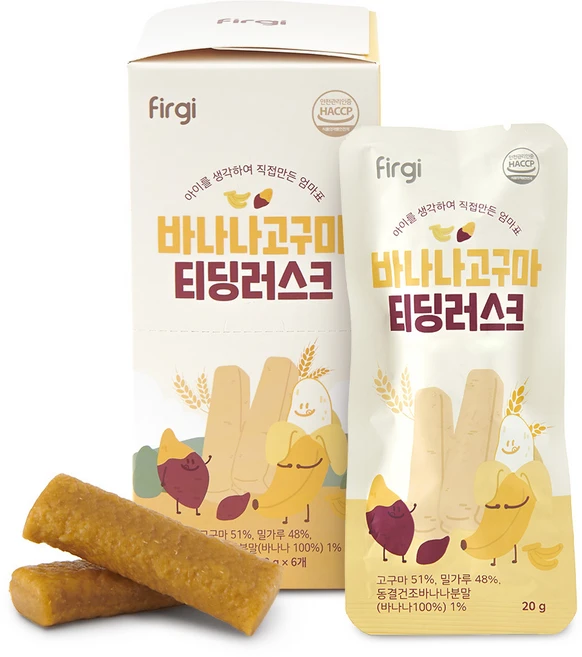 퍼기 티딩러스크 치발과자, 바나나고구마맛, 120g, 1개 - 쿠팡