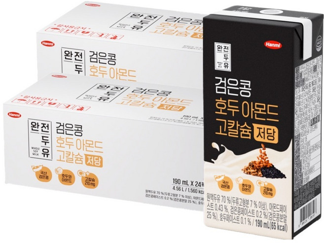 전두유 검은콩 호두아몬드 고칼슘 저당, 48개, 190ml