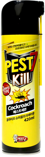 페스트세븐 홈라이프 슈퍼울트라 에어졸 바퀴벌레 살충제, 420ml, 1개