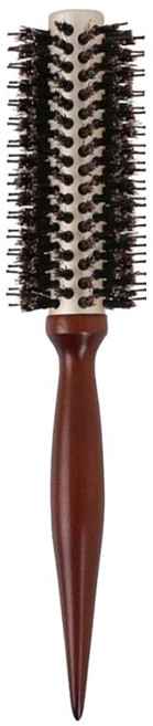 Gloss&Glow 豬鬃毛蓬鬆吹整圓梳, 棕色, 1支