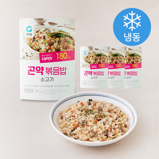 대상 라이틀리 소고기 곤약 볶음밥 (냉동), 4개, 200g