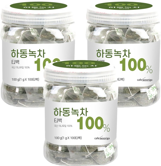 카페우리가 하동녹차 티백, 1g, 100개입, 3개