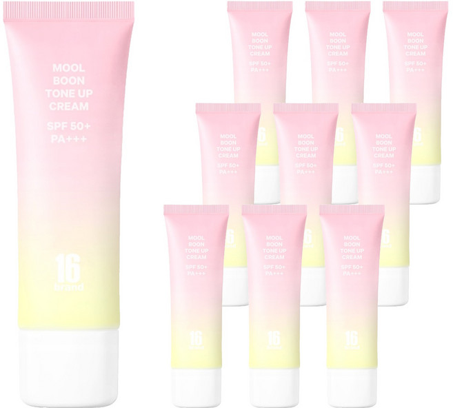 16브랜드 물분 톤업 크림 SPF50+ PA+++ 50ml, 라이트피치, 10개