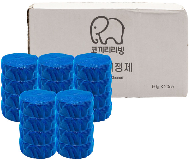 코끼리리빙 고체형 변기세정제, 50g, 20개