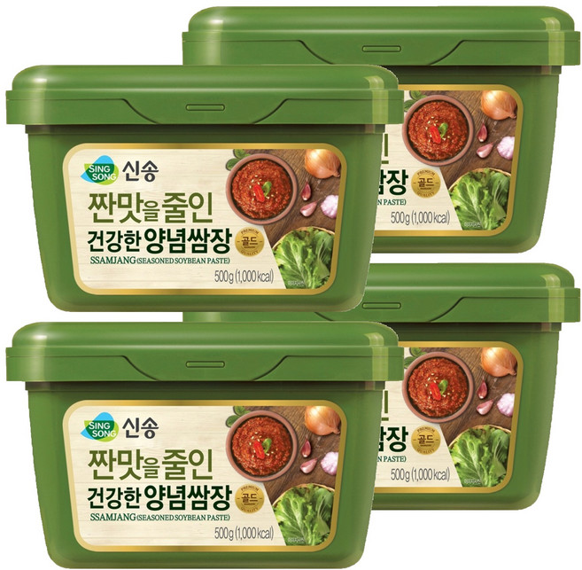 신송 짠맛을 줄인 건강한 양념쌈장, 500g, 4개