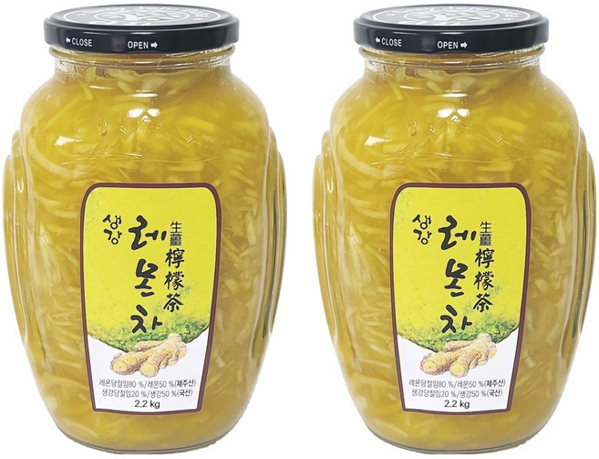 다하 생강 레몬차, 2.2kg, 1개입, 2개