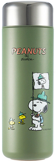 Corelle Brands 康寧餐具 SNOOPY 鋅動輕瓷不鏽鋼隨行保溫杯, 1個, 500ml, 露營趣