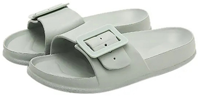 大排扣軟底防臭防滑耐磨拖鞋 EVA材質, 370mm, 綠色