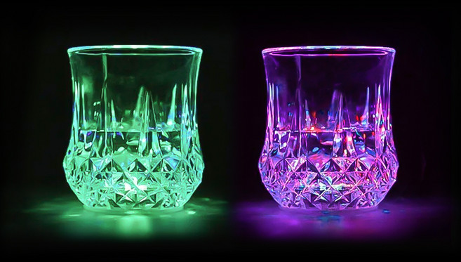 헬로키친 LED 언더락 술잔, 2개